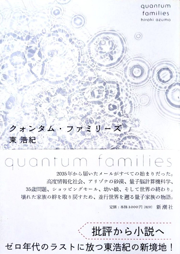 東浩紀 『クォンタム・ファミリーズ』 ： 東浩紀自身の「世界像