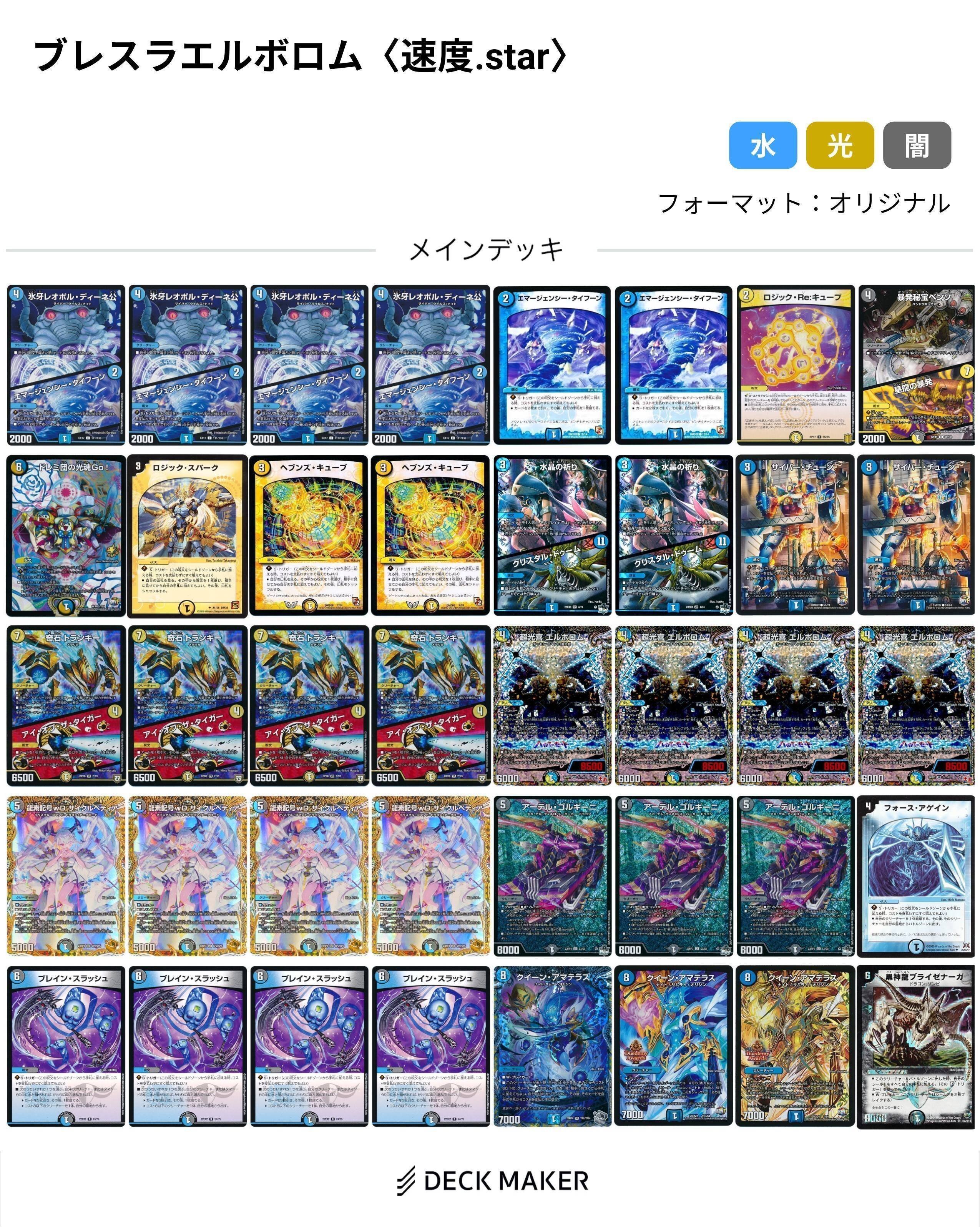 ドロマーアマテラスループ ドロマーエルボロム デッキ 微高レート