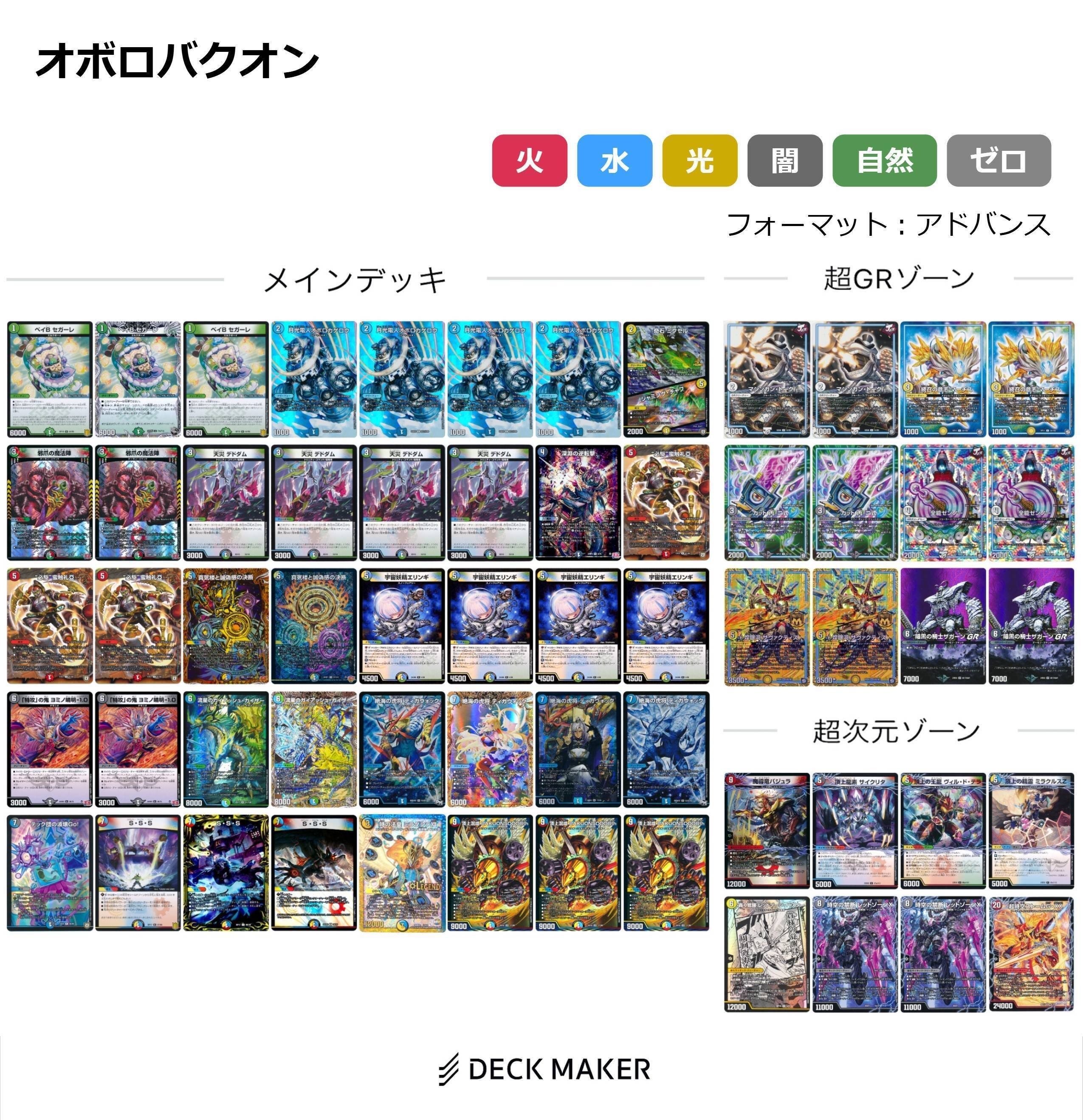 オボロティガオックデッキ 鬼ヶ覇覇覇 5000vt オルゲイト オボロティガ