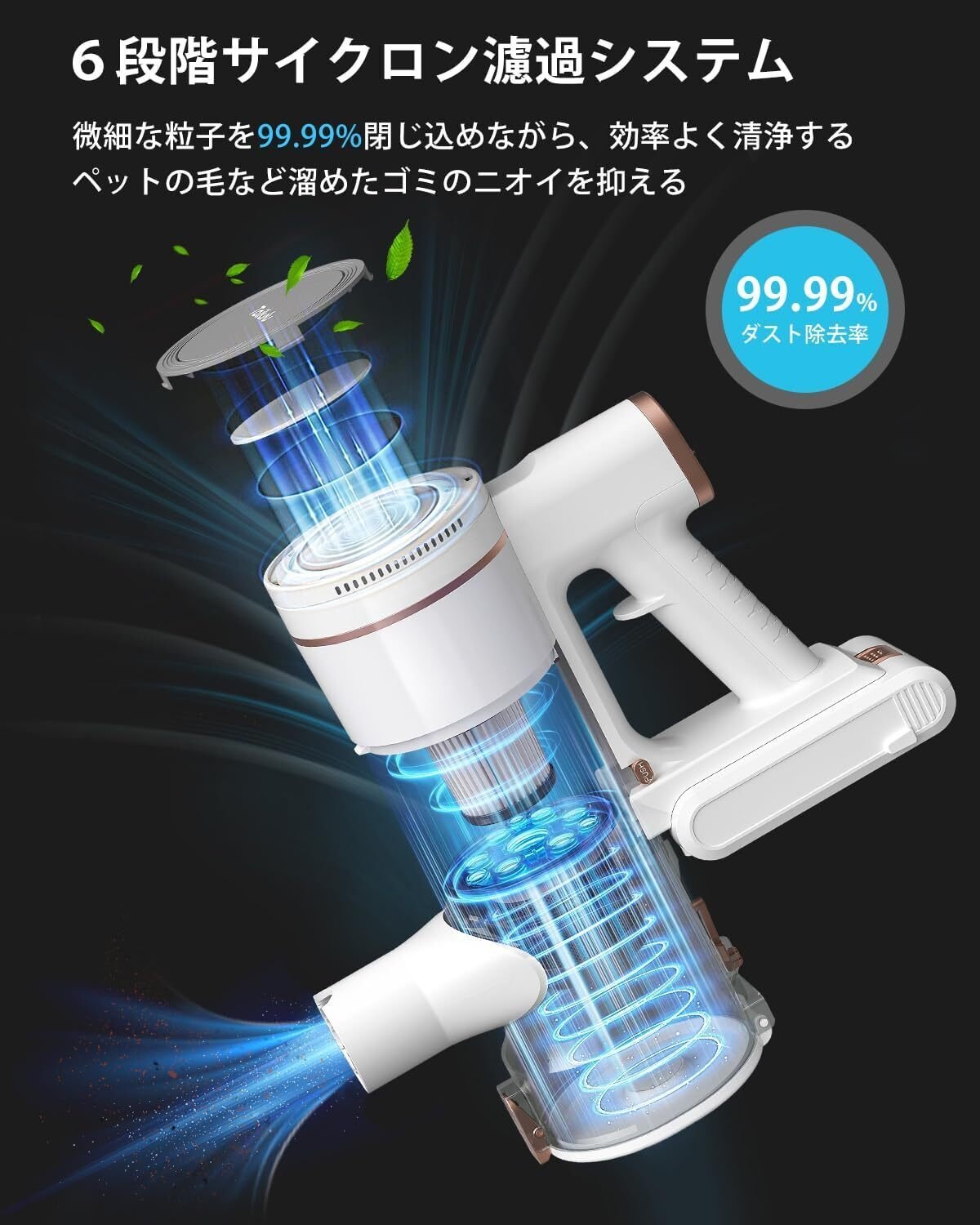 レビュー】掃除機 コードレス 【2025革新版!業界初グリーンLEDライト