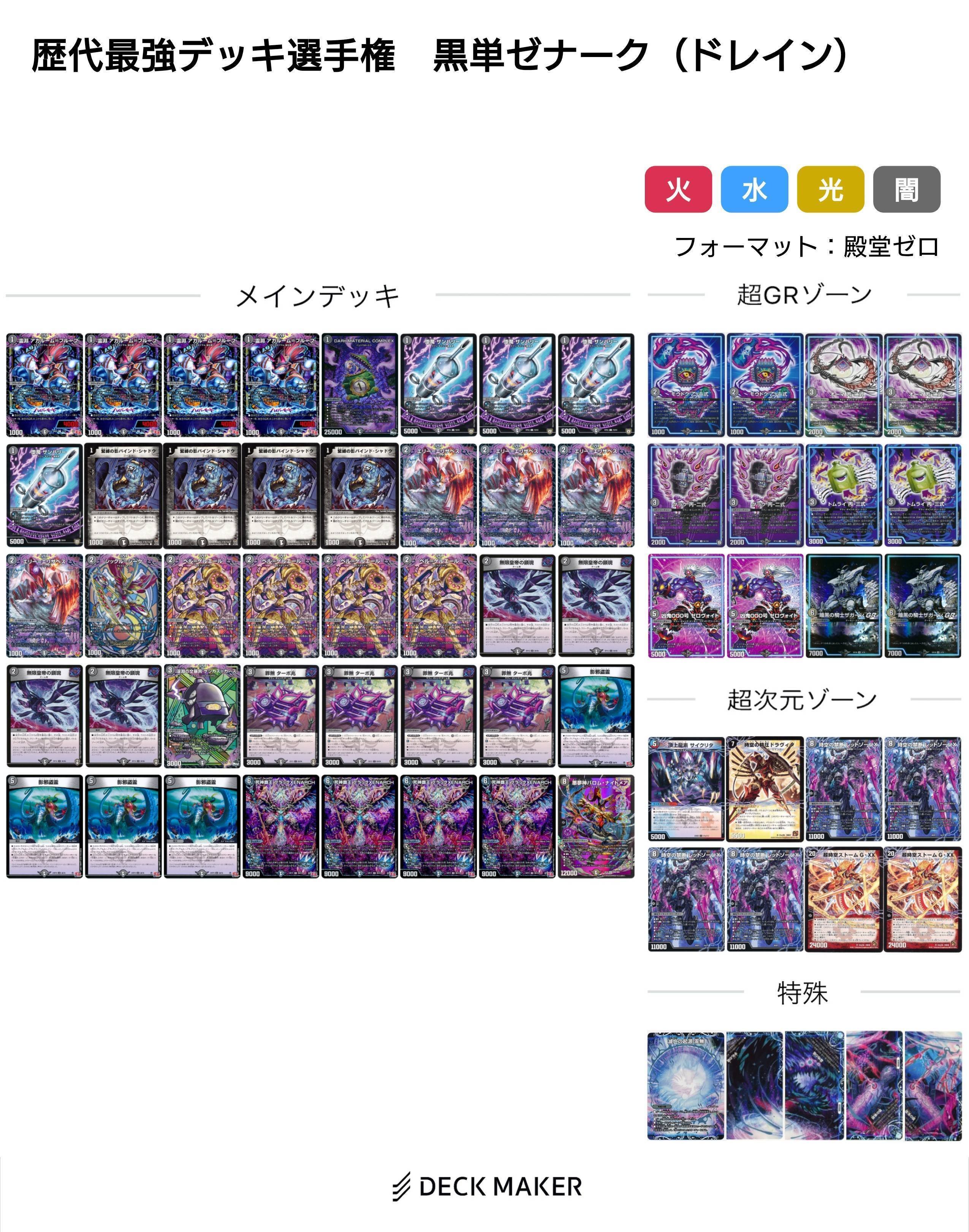 黒単ゼナーク【デュエマ歴代最強デッキ③】｜れもん 2093 黒単ゼナーク