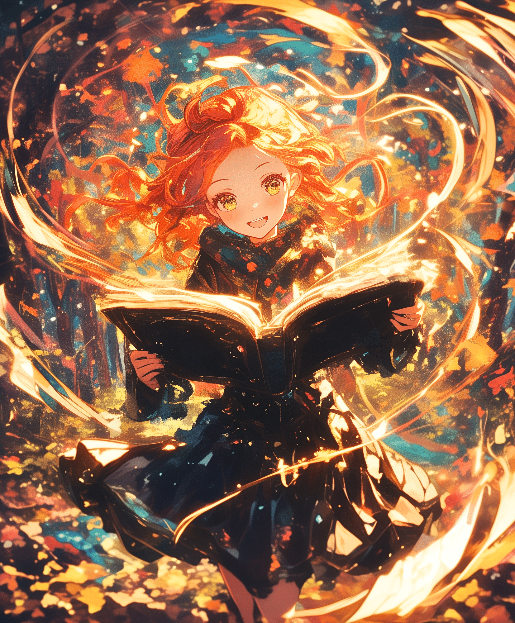 午後の陽射し、言葉の魔法【画像生成AI＋4コマ漫画】｜Alpaka