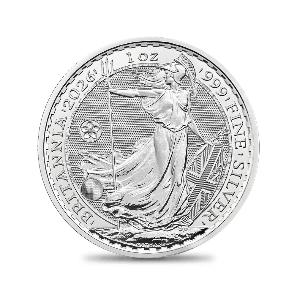 イギリス 2026 チャールズ3世 ブリタニア 2ポンド 1オンス 銀貨 白銀桜