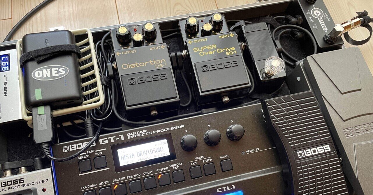 9/21値下げ)ギターエフェクターセット(ボード付き) エフェクターボード