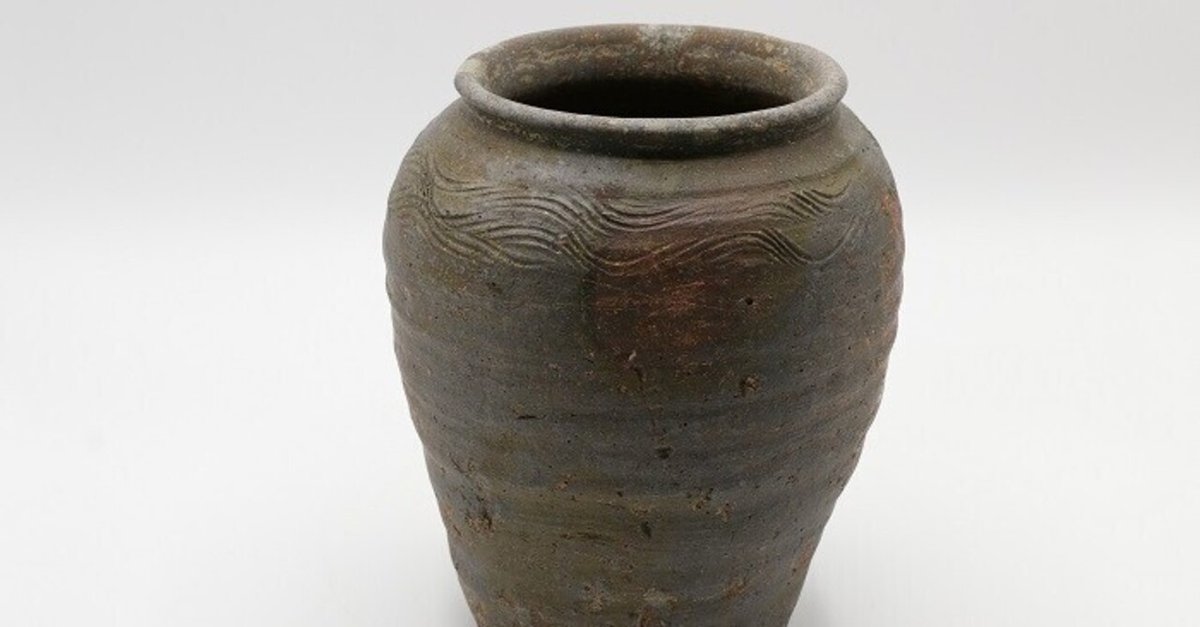 古備前 室町時代 波状文壺 下駄高台 34cm g0133 2025年最新】古備前壺