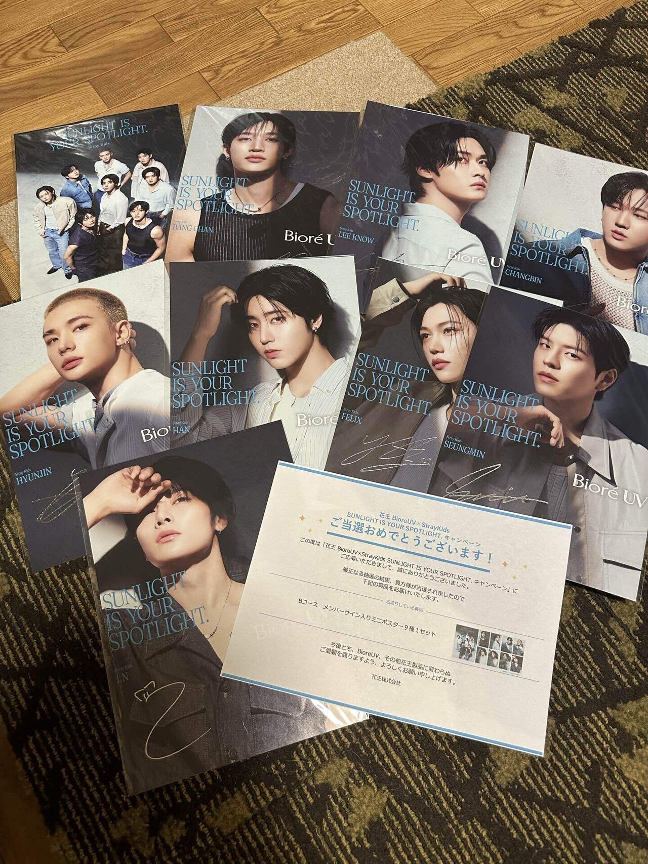 stray kids スキズ メンバー直筆サイン付きミニポスター StrayKids