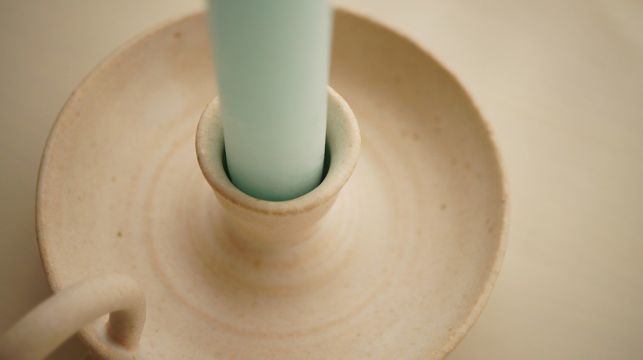 陶器の燭台ができあがりました｜うつ畑