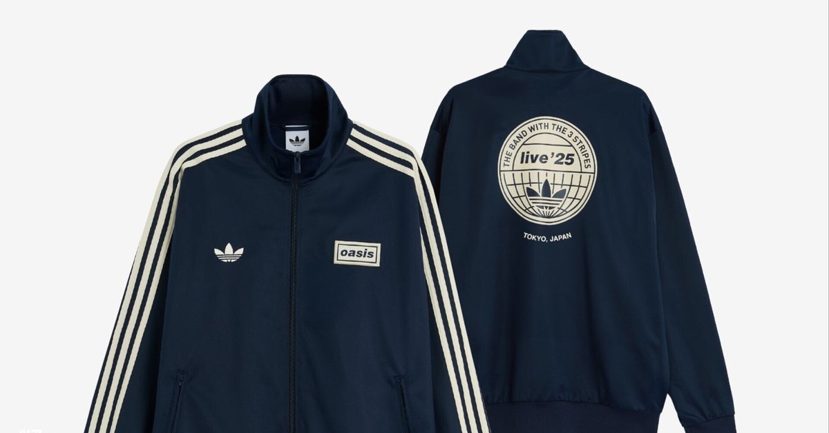 adidas × Oasis トラックジャケット ネイビー XLサイズ アディダス