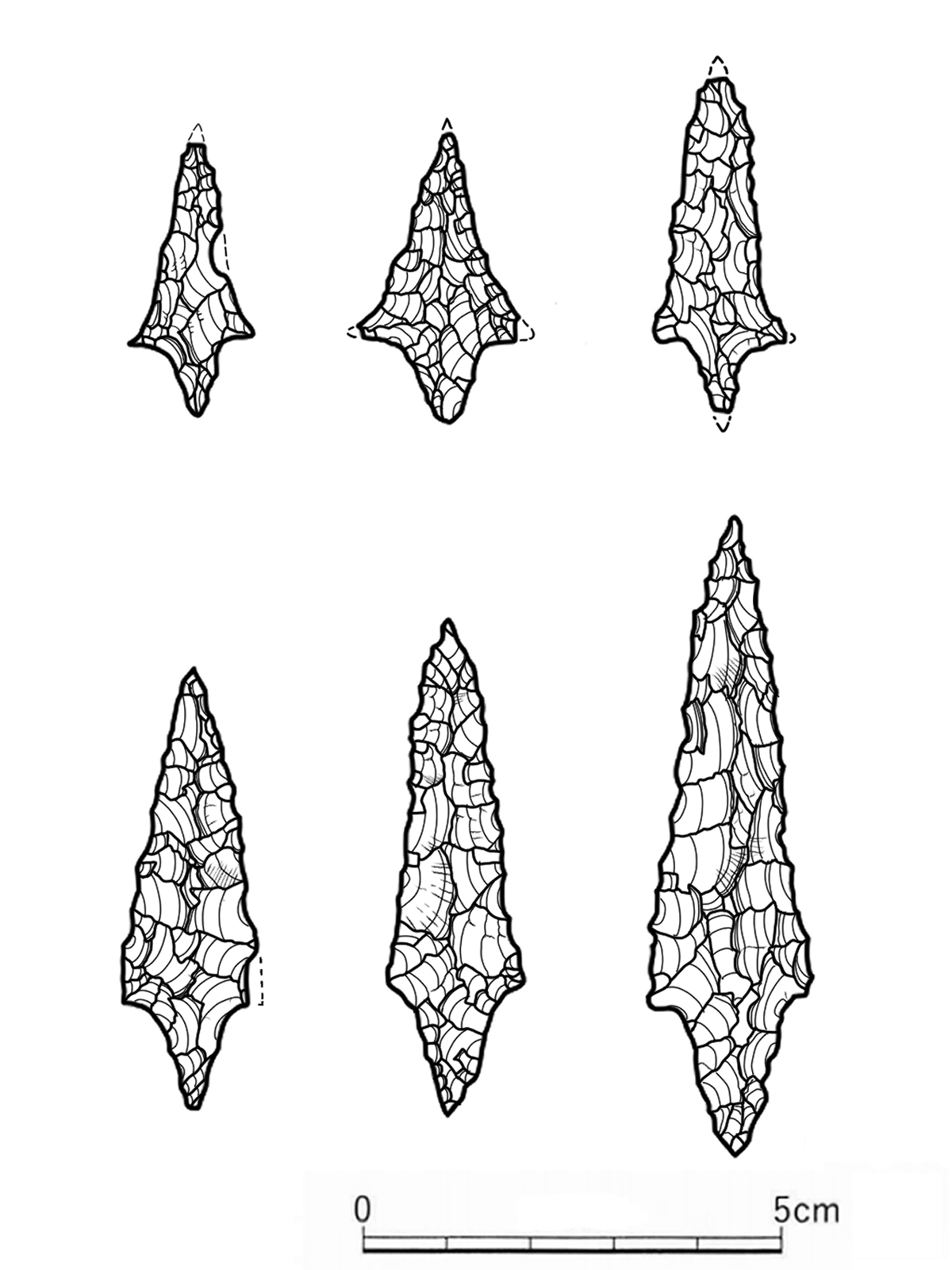 有舌（茎）尖頭器 【旧石器電子辞書】＜ゆ＞｜八ヶ岳旧石器研究グループ