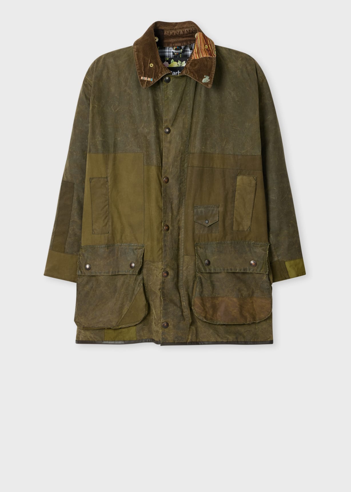 Paul Smith loves Barbour - Re-Loved Green Waxed Jacket Seven