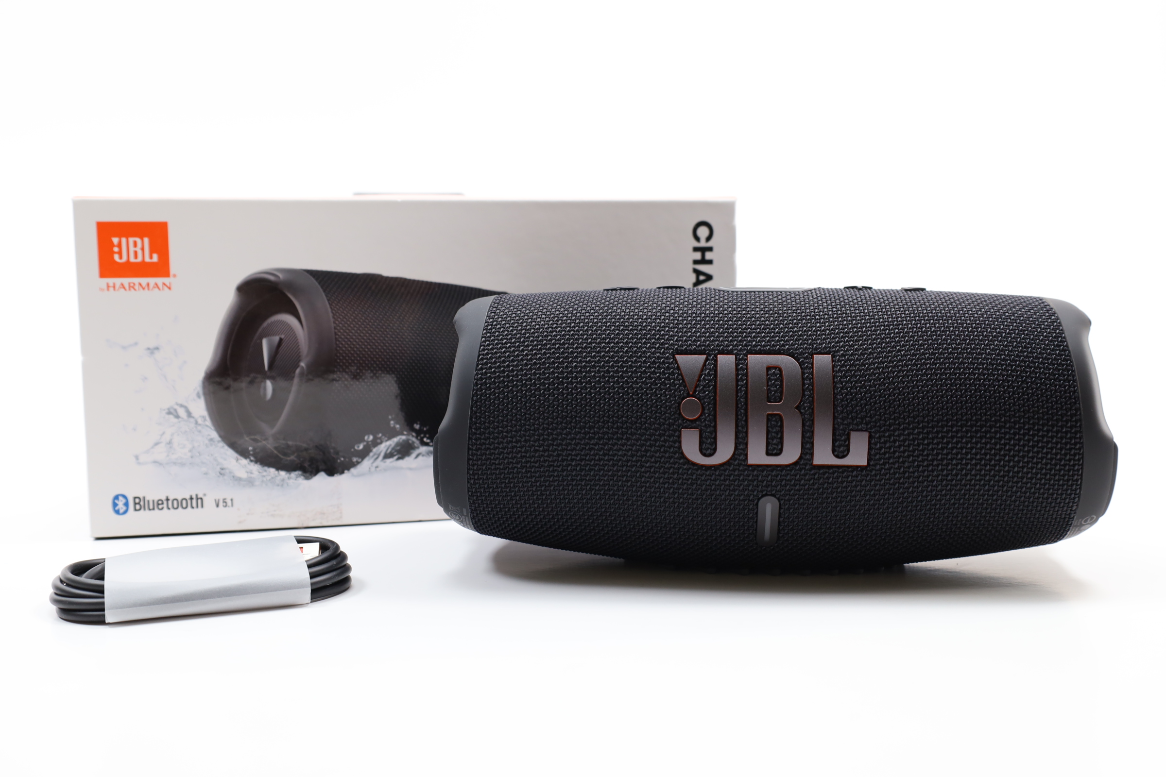 JBL Charge 5 Waterproof Portable Bluetooth Speaker - Black