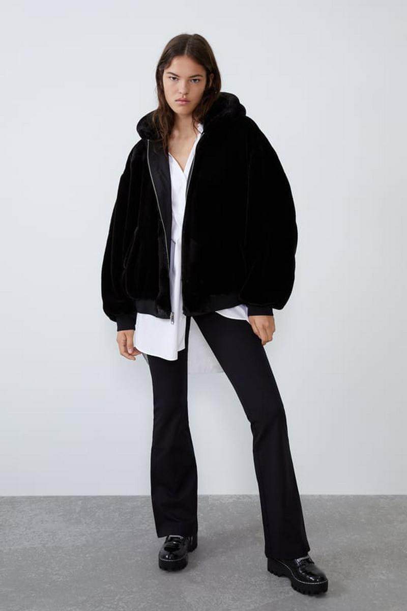 ZARA リバーシブルボンバージャケット ボア フェイクファー ZARA(ザラ