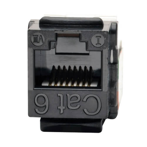 Cat6/Cat5e 110 Style Punch Down Keystone Jack, Black, 10 Pk | Eaton