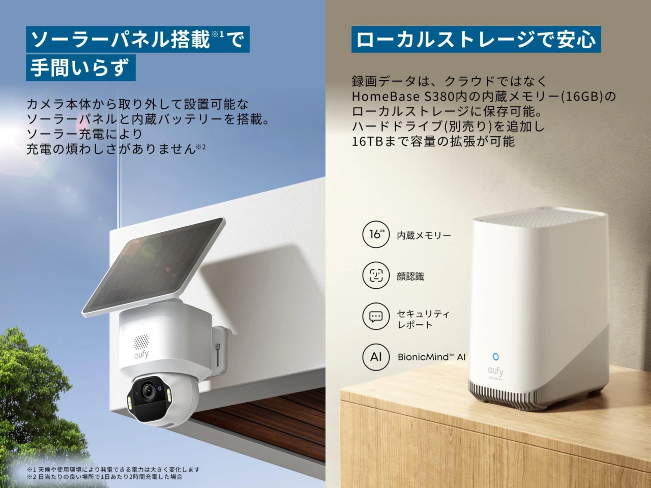 Anker Japan、4K画質と8倍デジタルズーム対応の屋外用防犯カメラ2台と