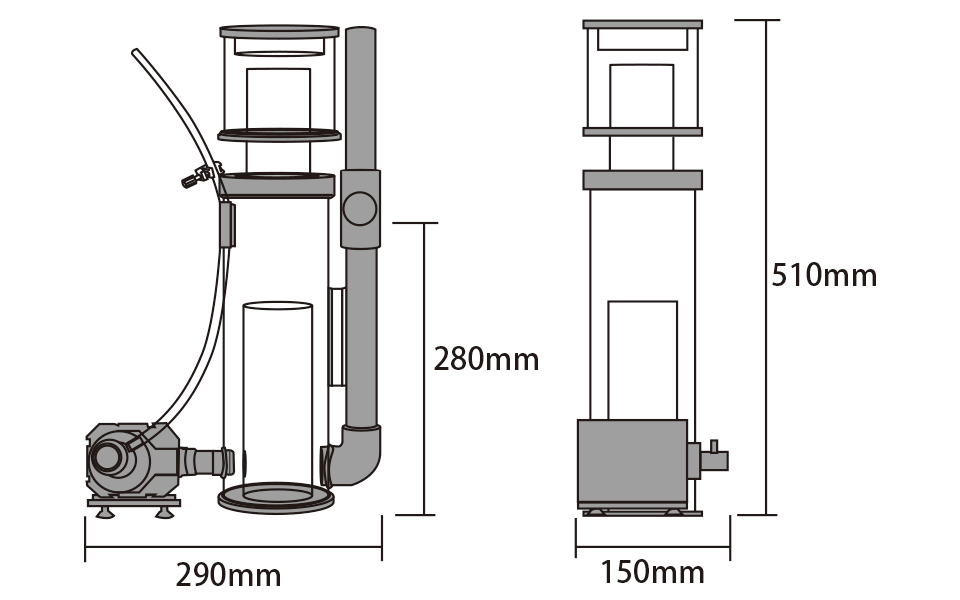 プロテインスキマー｜H&S｜MMC企画 レッドシー事業部