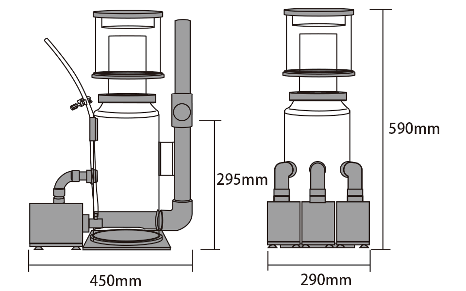 プロテインスキマー｜H&S｜MMC企画 レッドシー事業部
