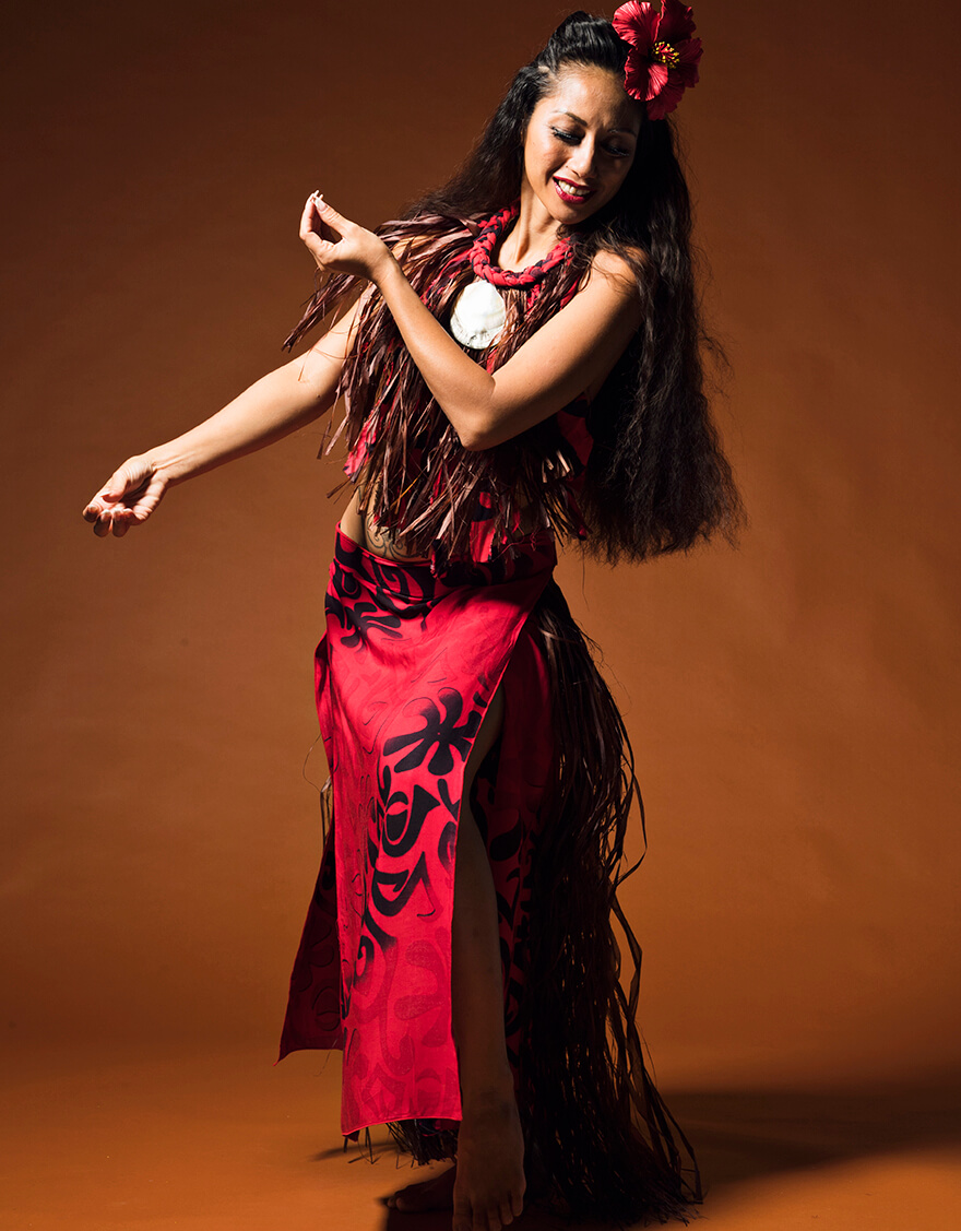 タヒチアン赤モレ タヒチアンダンス モレ 赤