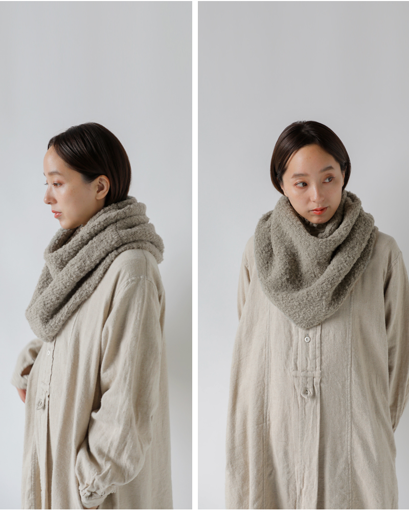 evam eva エヴァムエヴァ アルパカ ウール スヌード e253g182 | iroma