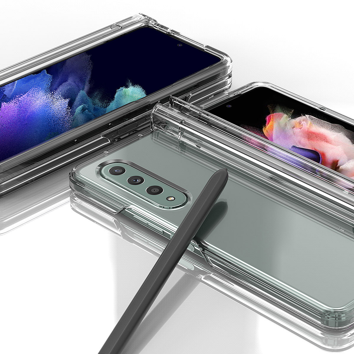 Galaxy Z Fold3 5G ケース】NUKIN 360 クリア ギャラクシー ゼット