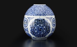 有田焼 弥左エ門窯】 金蘭獅子絵香炉/木箱付