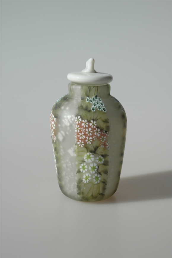 ☆藤原奈津江作☆高度な技術☆レースガラスフュージング長皿（2） ガラス