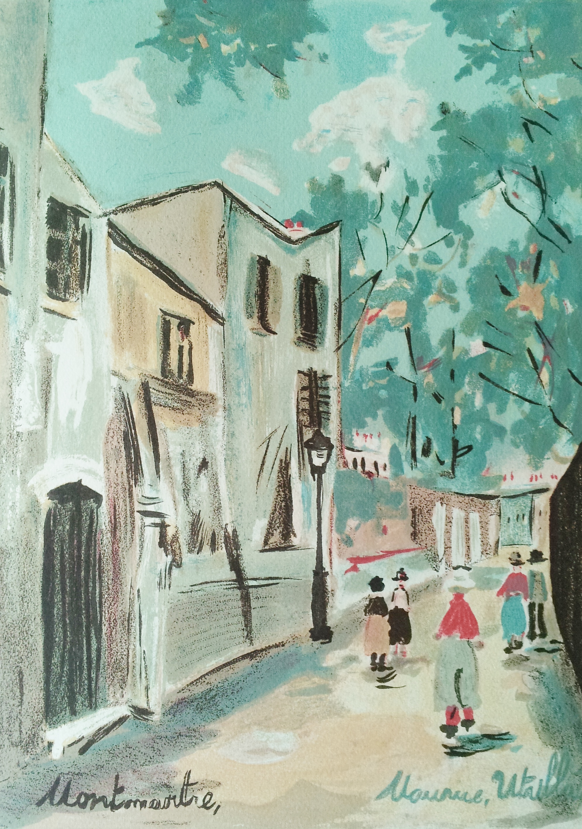 モーリス・ユトリロ リトグラフ モンマルトルのサクレクール 版画