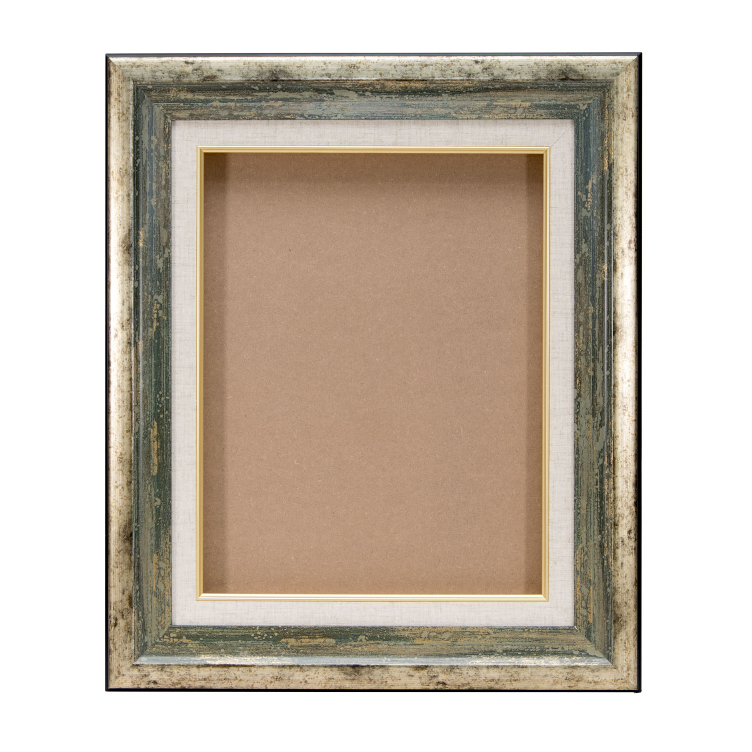 油彩オーダーフレーム 90mm広額縁 グレー系アンティークゴールド 133