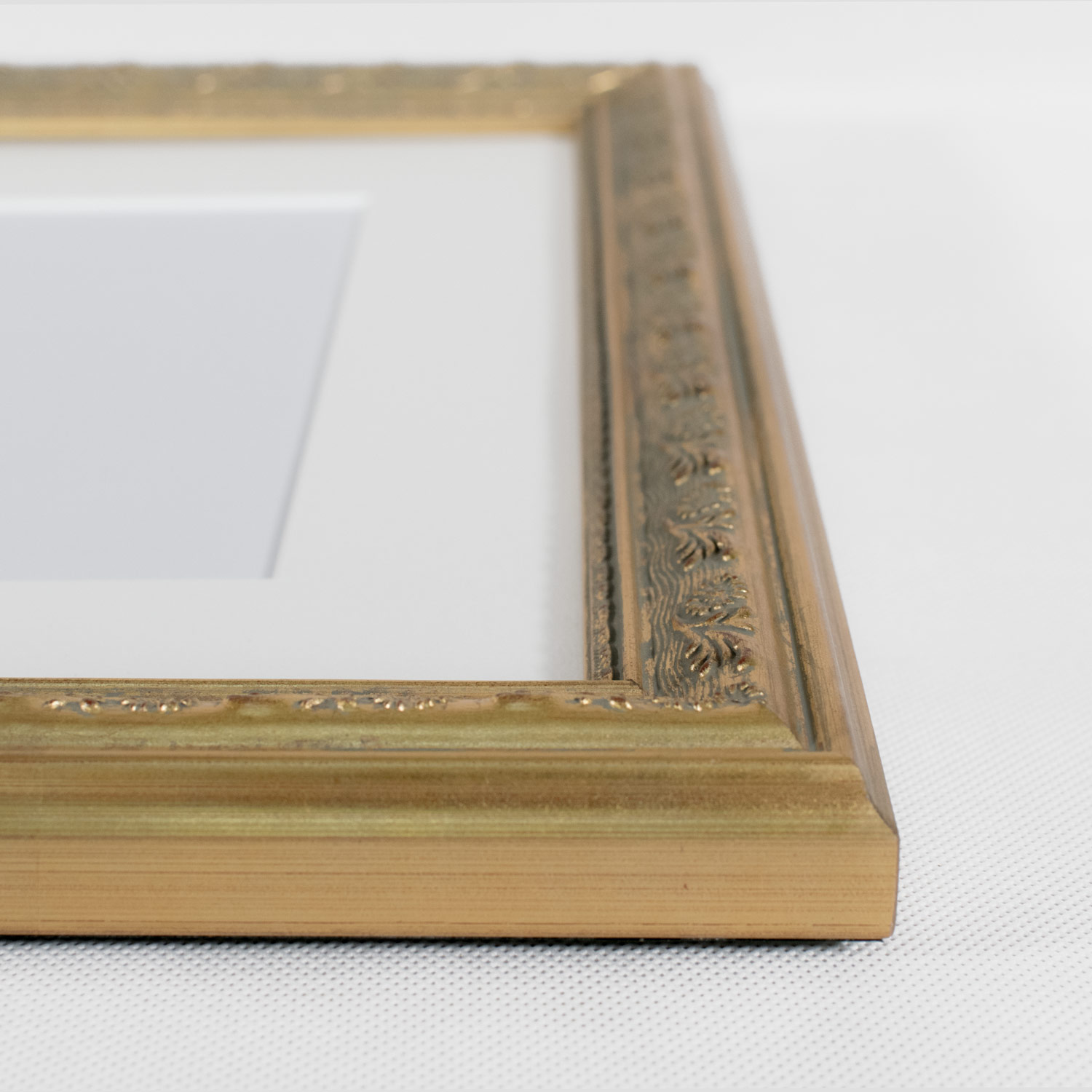 水彩額縁 木製ガラスフレーム3枚ブラウン/ゴールド53cmオーク/ゴールド