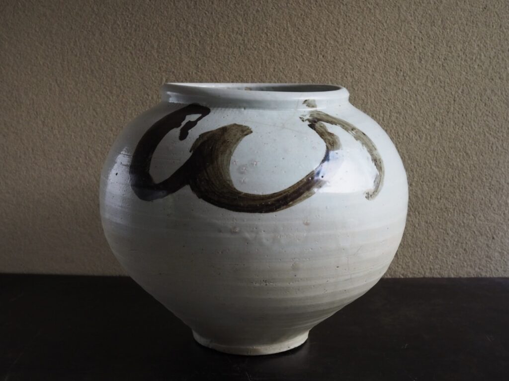 マ*サ様 李朝鉄絵 小壺 時代物 骨董 朝鮮美術 マ*サ様 李朝鉄絵 小壺