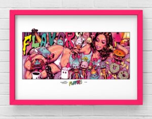 RJB/アート】FLAVORS x Rockin'Jelly Bean シルクスクリーンポスター