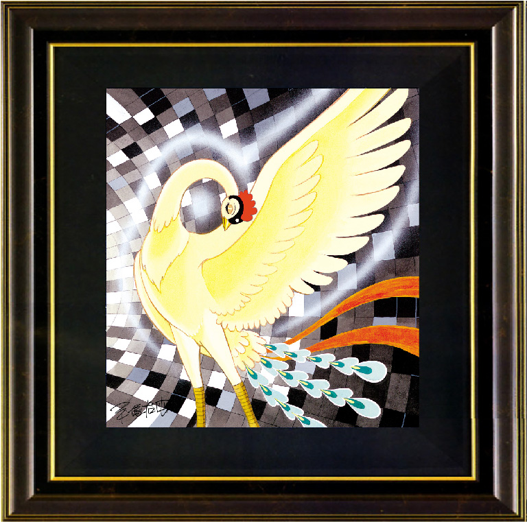 手塚治虫 火の鳥 版画 ピエゾグラフ キャンパス仕様 サイン入 限定200