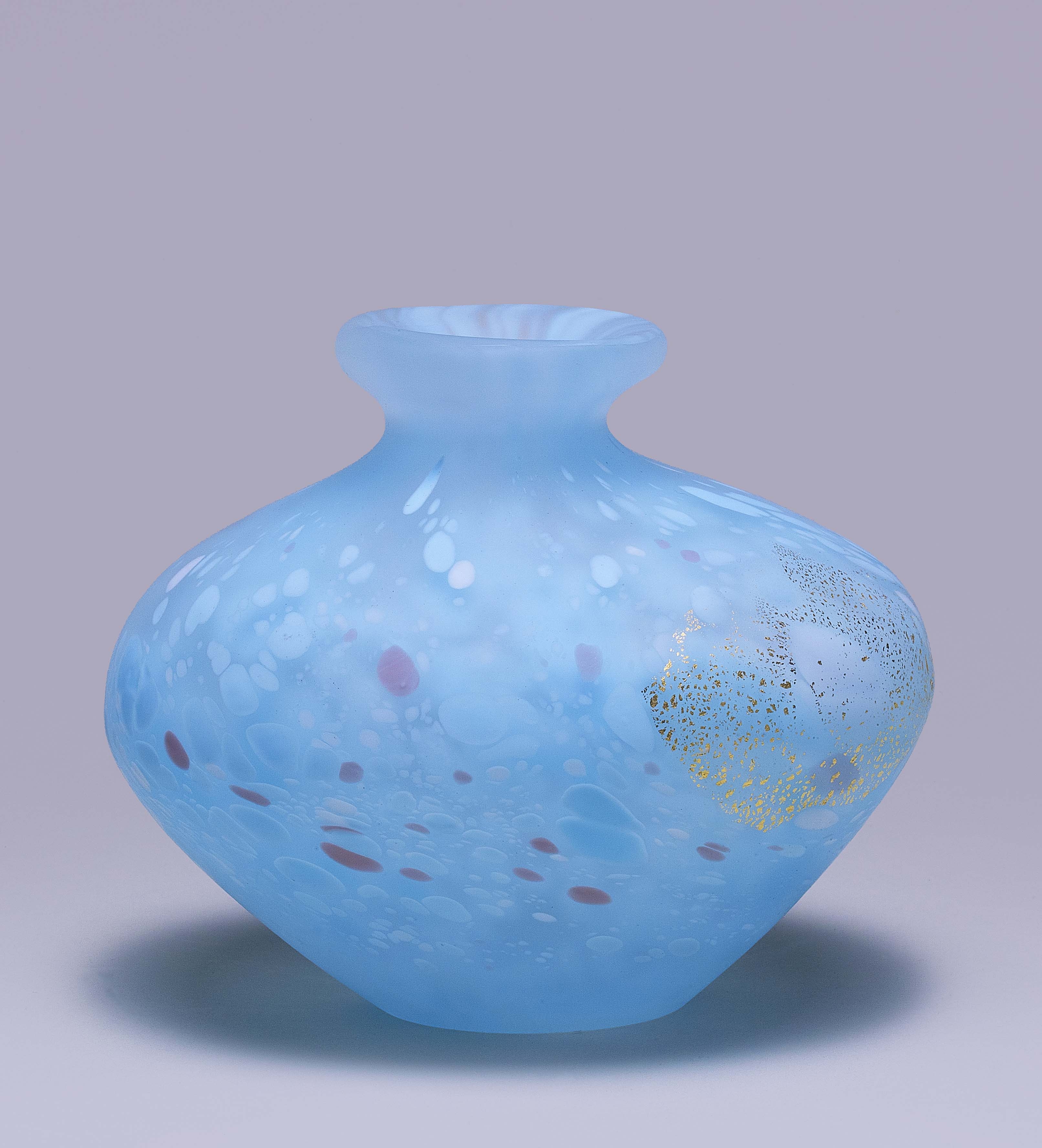 藤田喬平 手吹金彩盃 美しい幾何学模様の名品！7760 藤田喬平 手吹金彩