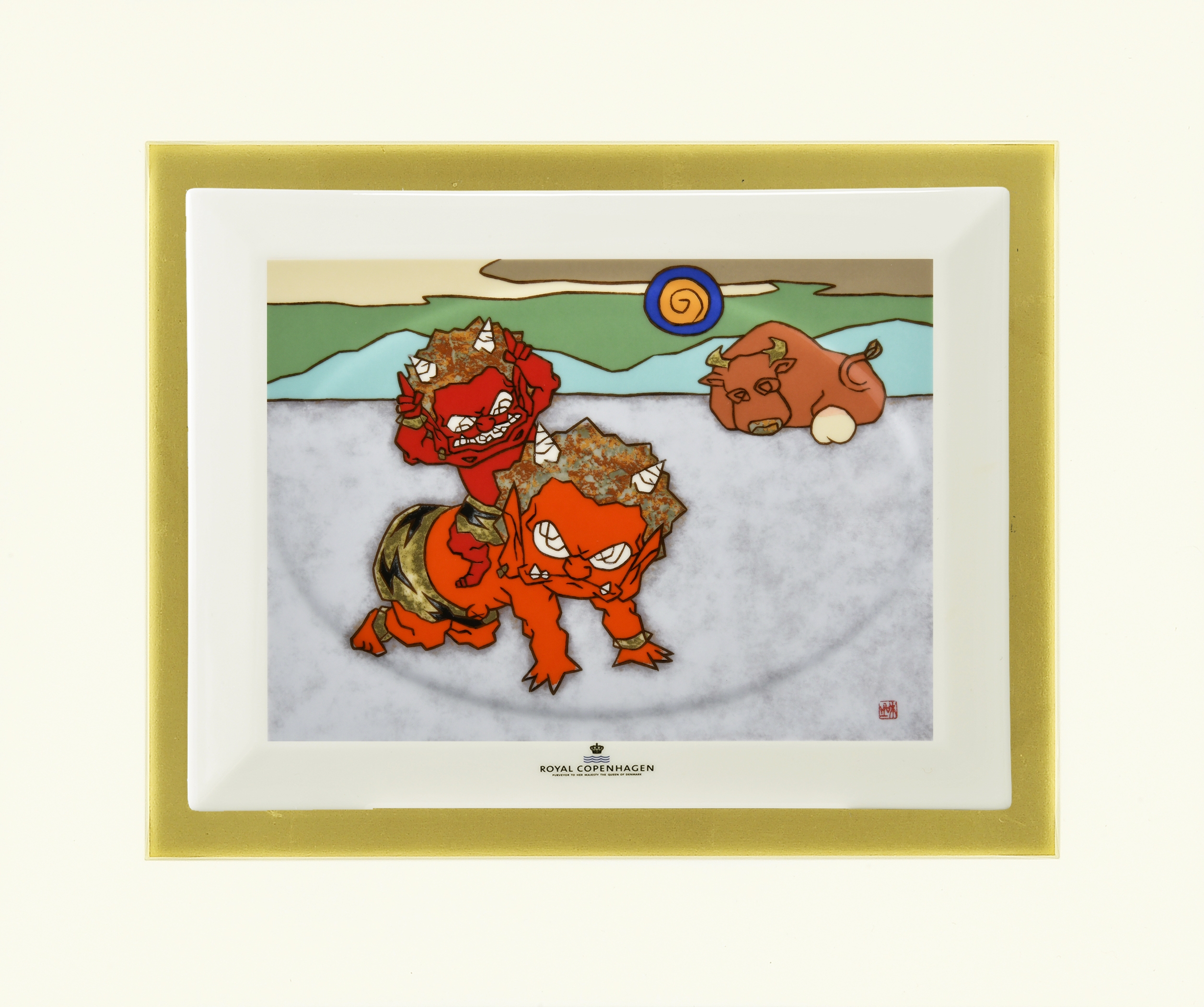 瀧下和之『 ロイヤル コペンハーゲン美術陶板画 『桃太郎図ノ番外