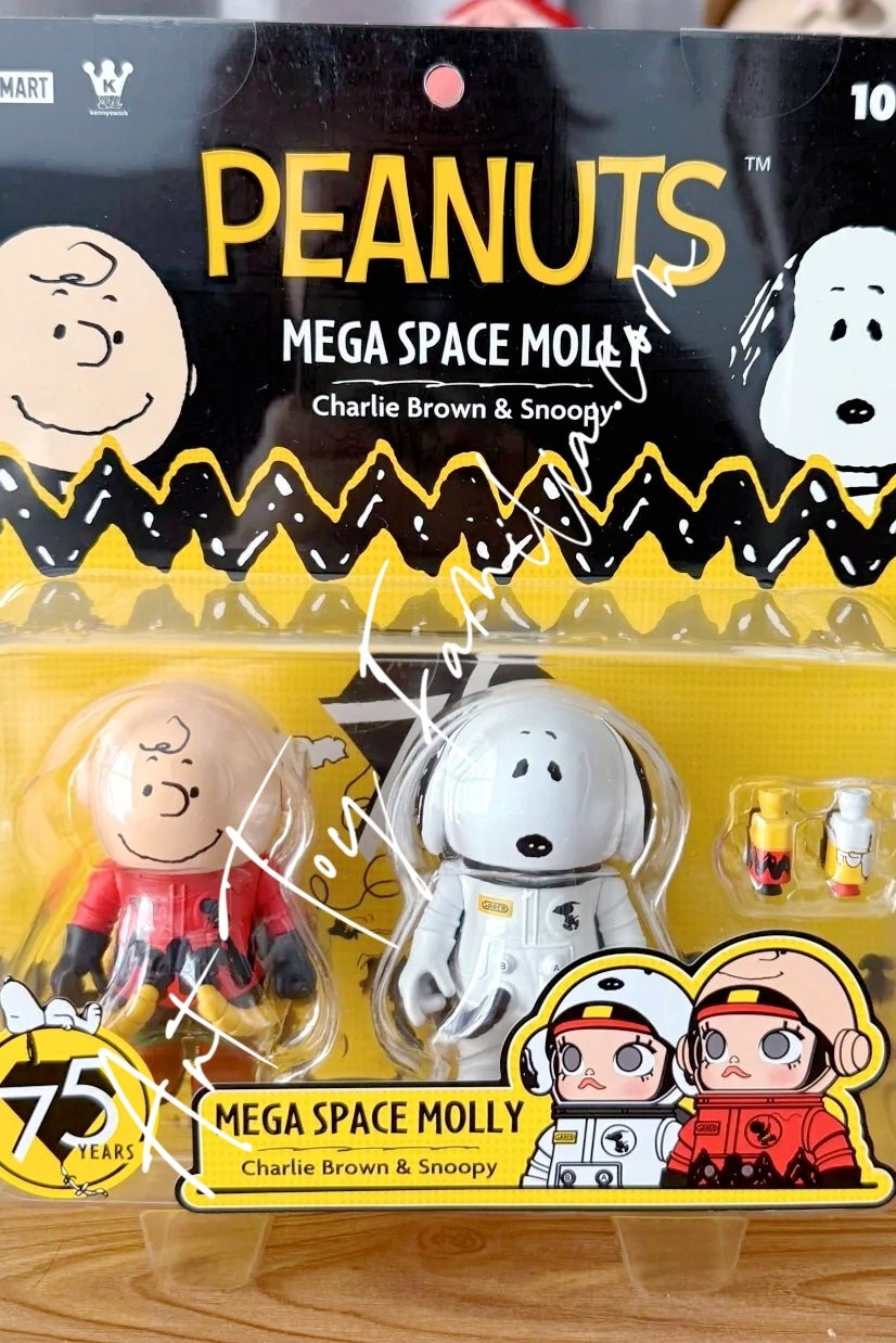 100% MEGA Space Molly 100% Charlie Brown & Snoopy - 查理·布朗&史努