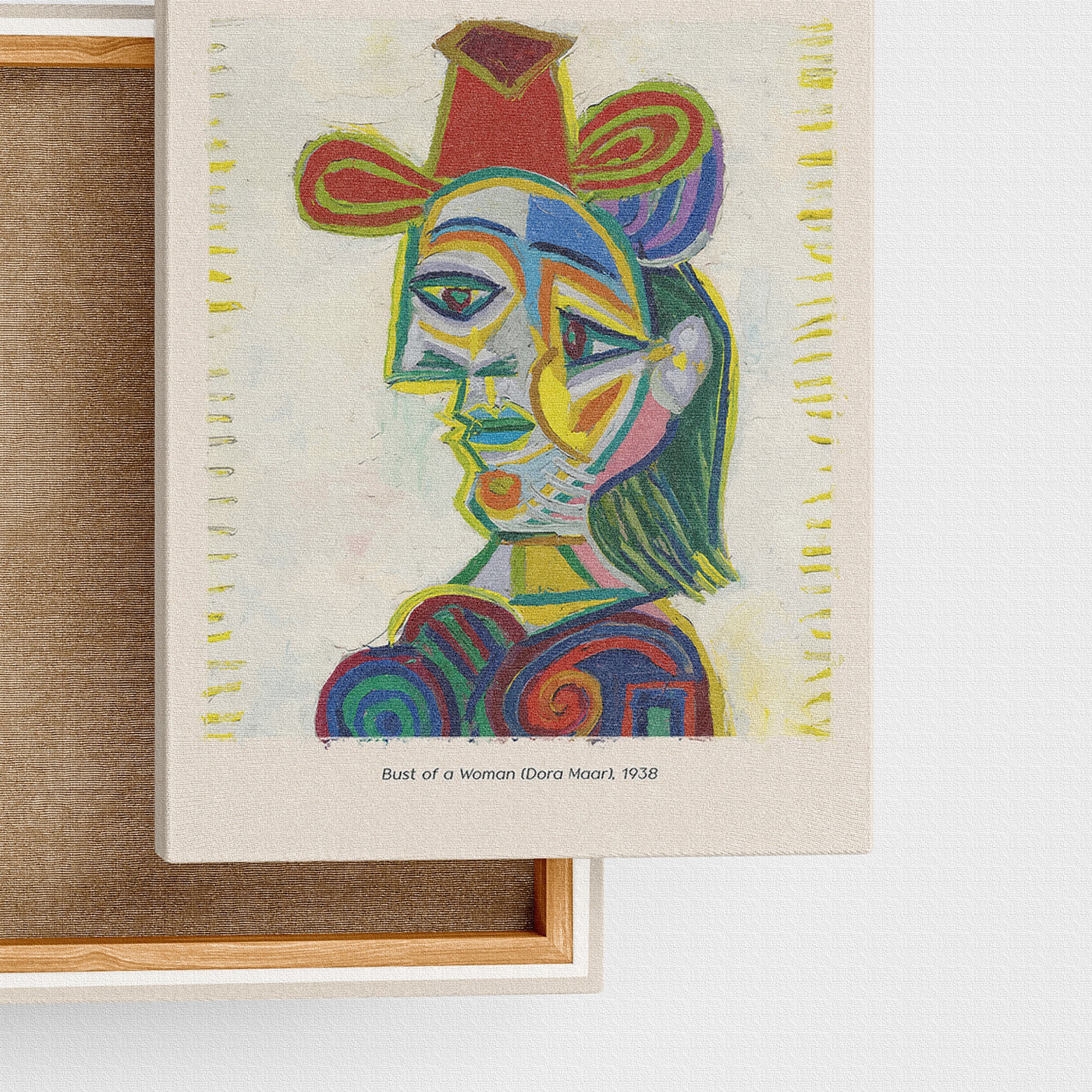 PICASSO 陶製人物画 フレーム付き Pablo Picasso