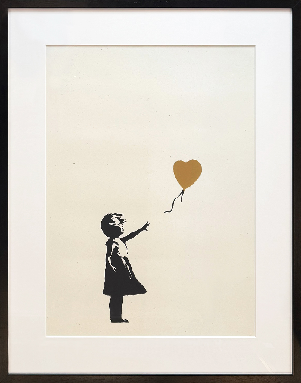 Banksy Girl with balloon zeefdruk by WCP bij Art Etc