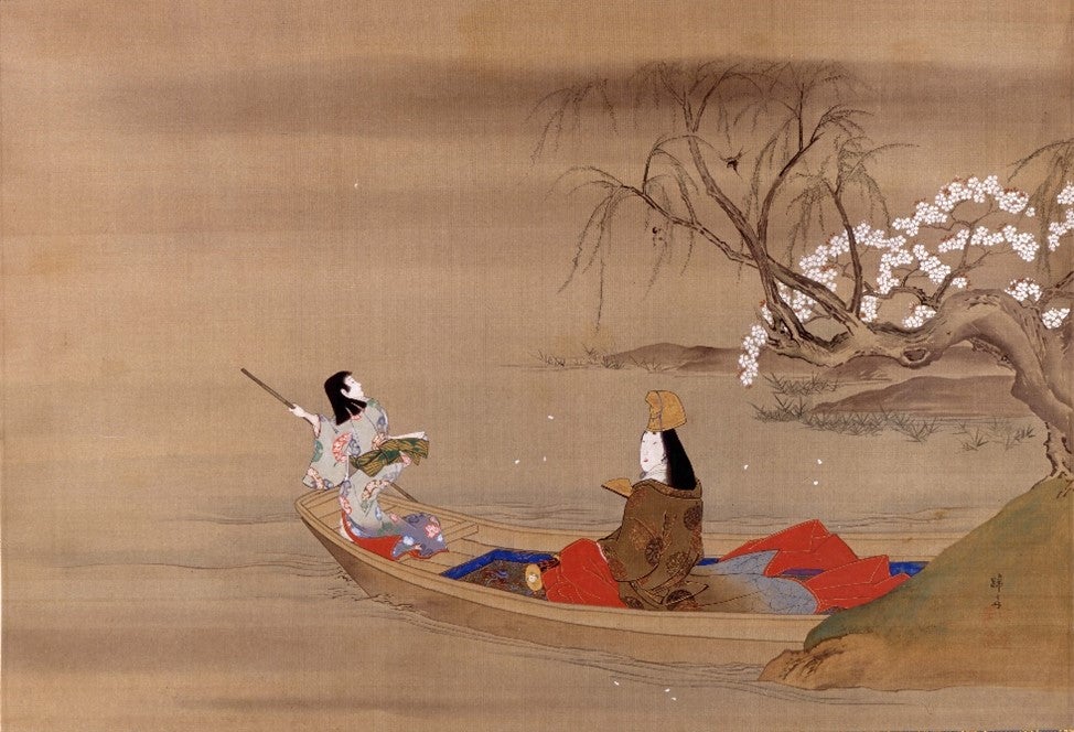 蹄斎北馬羽黒洞の図録掲載品鳥追と萬歳葛飾北斎の弟子肉筆日本画浮世絵