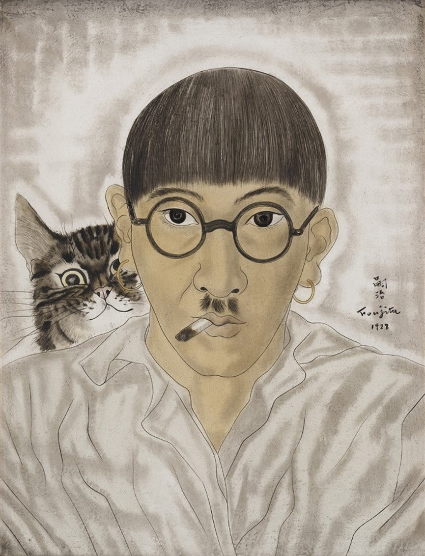 藤田嗣治 少年 1918年頃 ・肉筆水彩画・洋画・レオナールフジタ・紙本