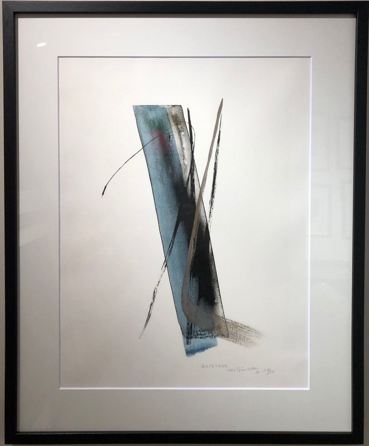 篠田桃紅 リトグラフ ゆく水 ed1000 版画 現代アート インテリア 美術