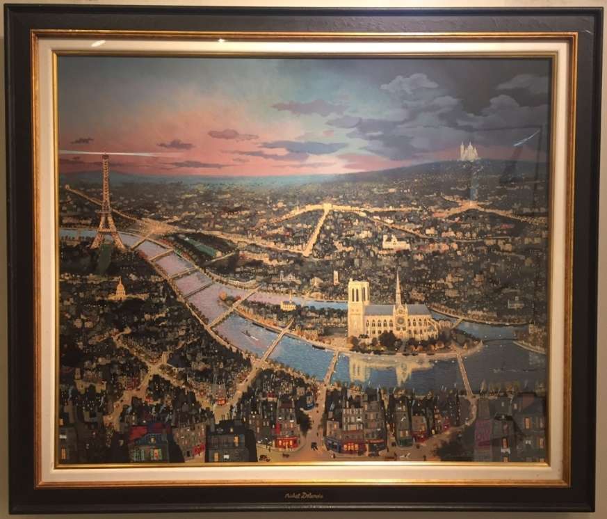 ミッシェル・ドラクロワ真作 「サンジャック通り」 2005年 シルク