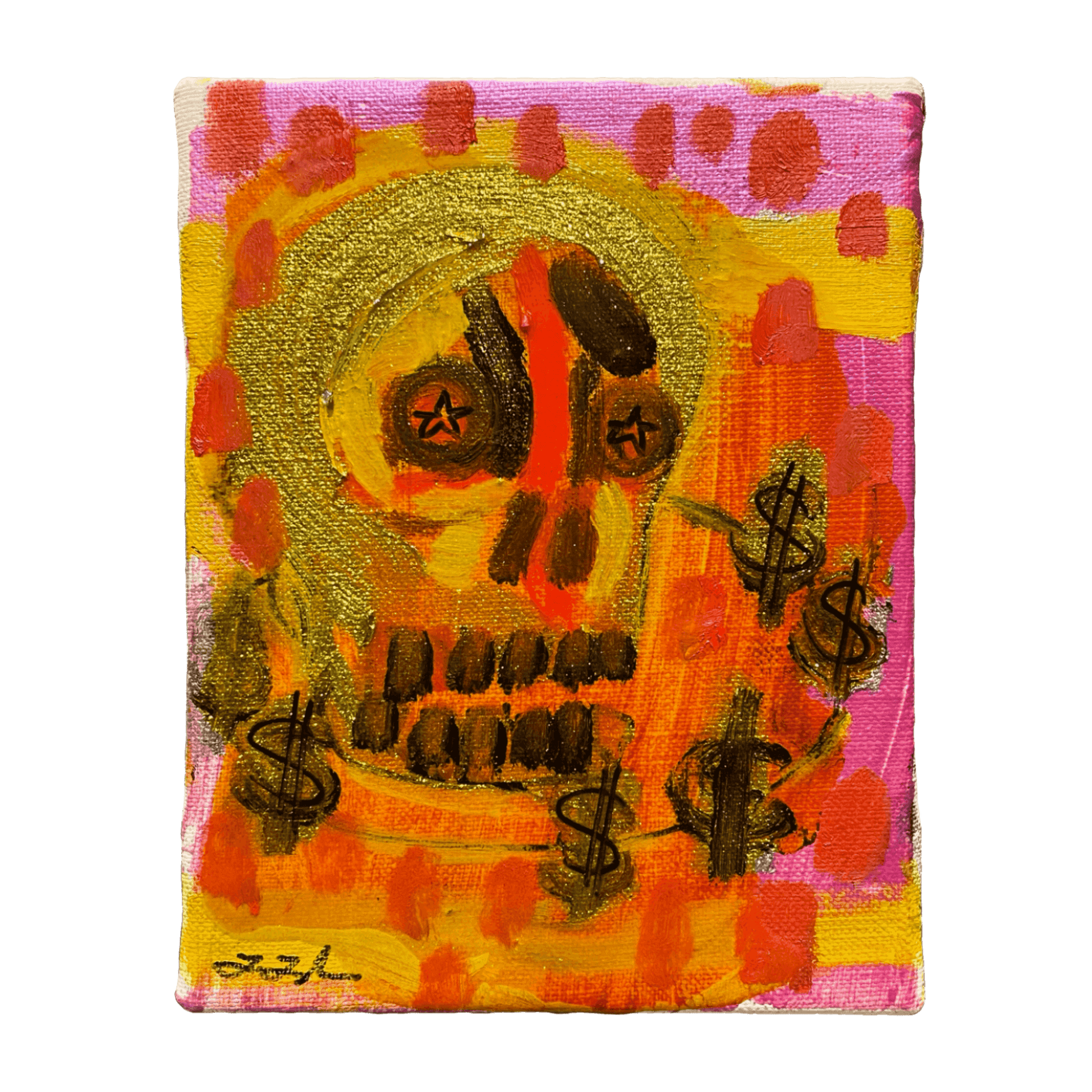 花園にて田中拓馬原画油彩