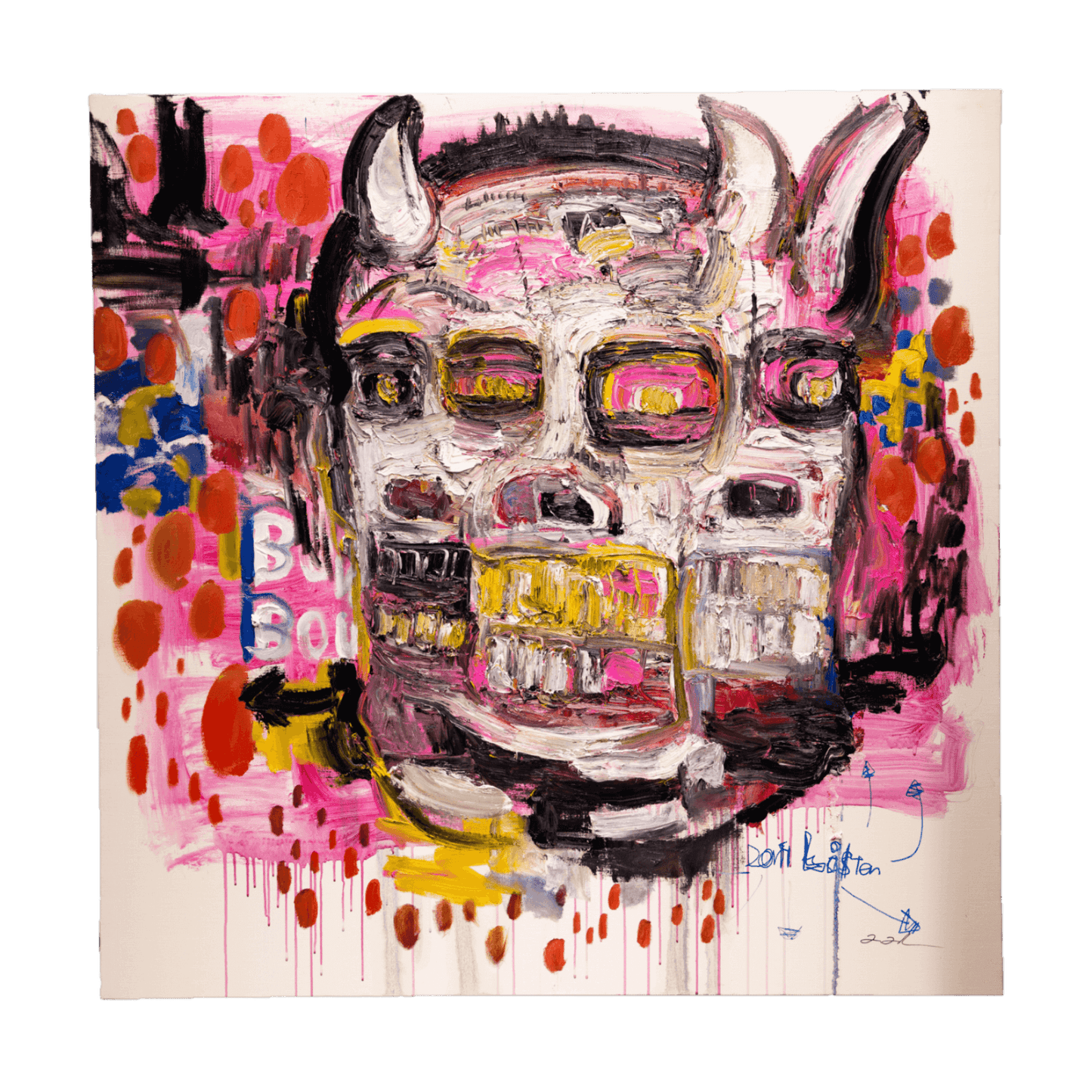 花園にて田中拓馬原画油彩