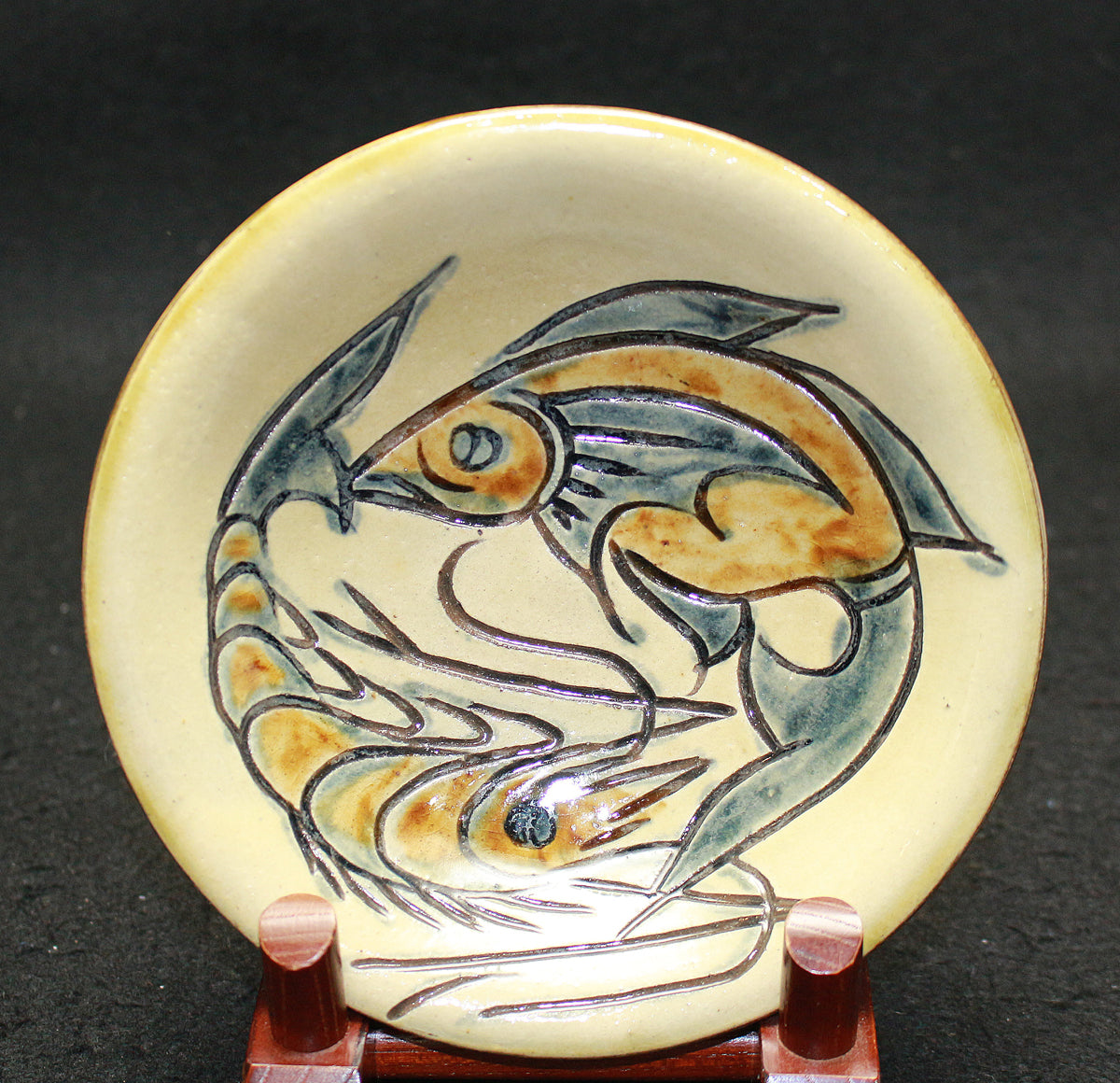 25932 人間国宝 金城次郎 五寸皿 KINJO Jiro – アート飛田