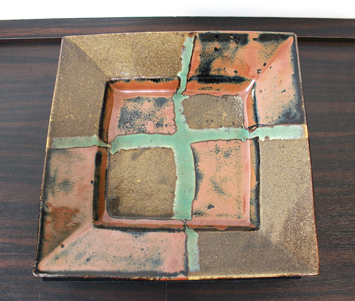 浜田庄司 柿釉鐡窓絵土瓶 【公式通販】