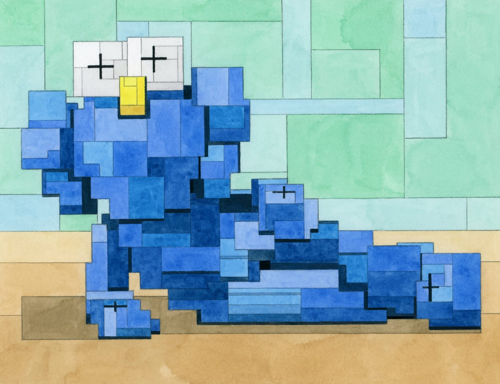 Adam Lister, Blue BFF (After Kaws), 2024 | Guy Hepner