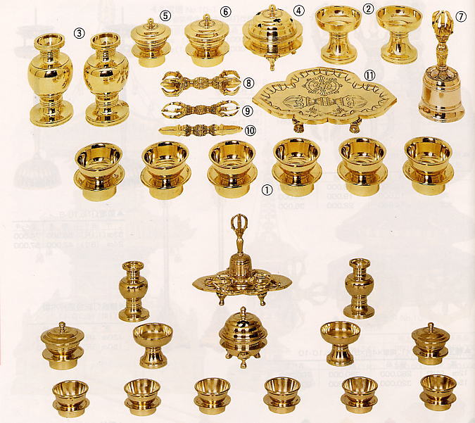 修縁堂】真言宗 法器 九鈷金剛杵 真言密教 仏教法具仏具