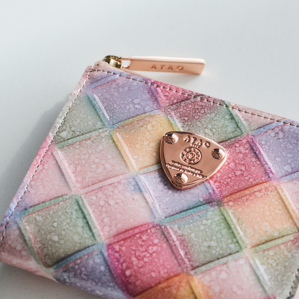 ATAO ミリモブロックパーティシャングリラピンク折り財布