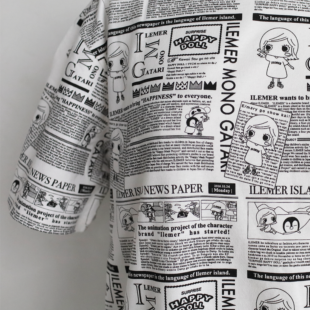 ニュースペーパー柄・Tシャツ（フリー） – ATAO LAND+(アタオランド