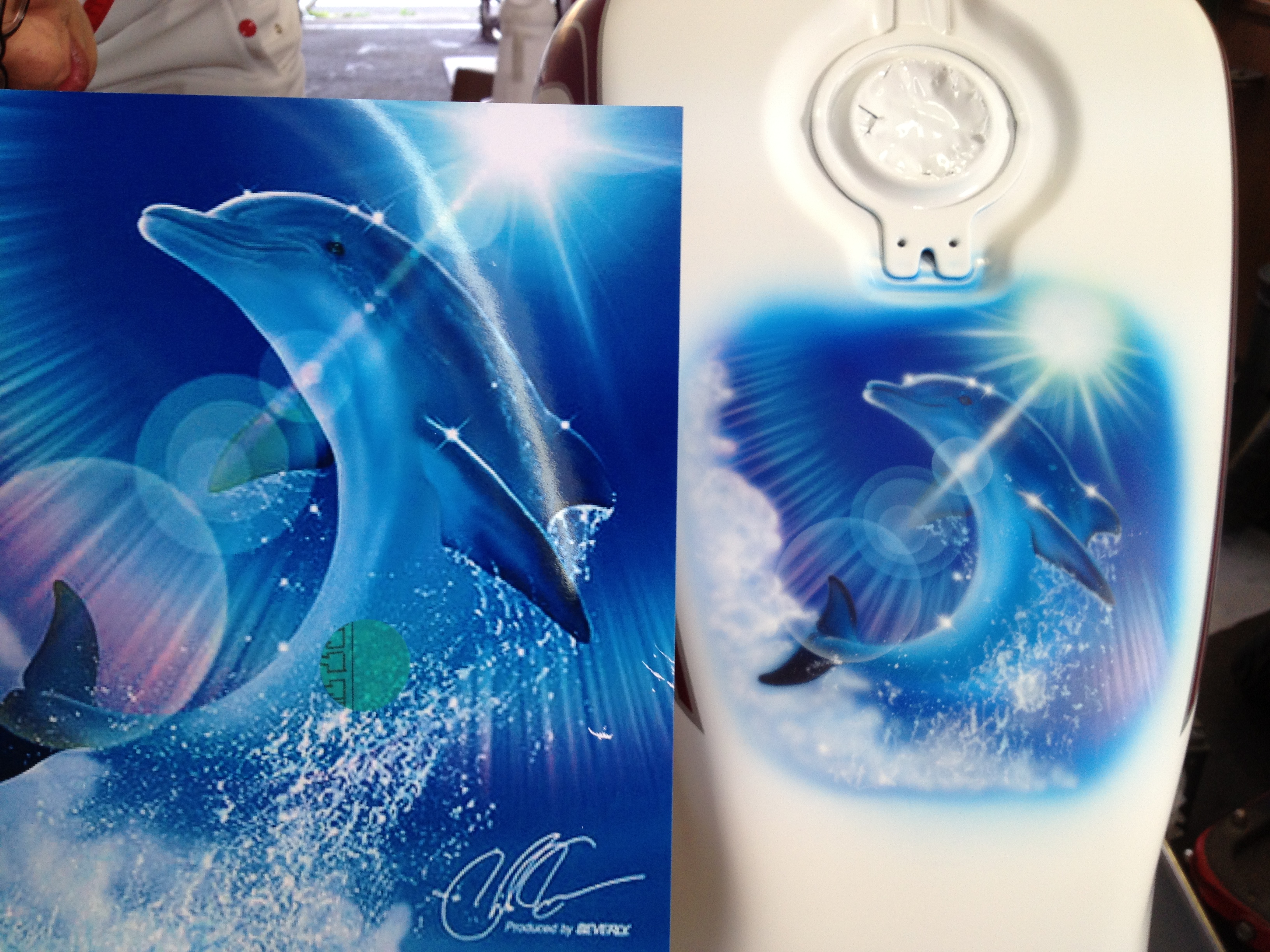 稀少】カンカラ三線三線エアーブラシアートイルカ