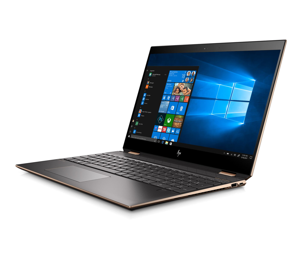 HP Spectre x360 15-df0000」HPのWin10搭載15.6型回転式2-in-1、新
